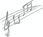 Das Logo der Hallers besteht aus Notenschlüssel und Noten.